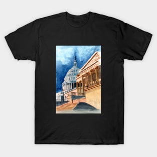 US Capitol Watercolor T-Shirt